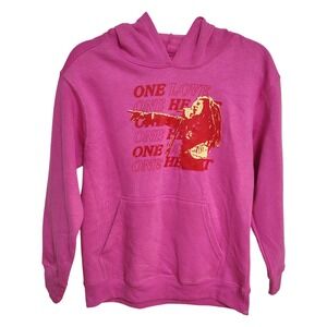 Zion Rootswear Kids Hoodie Sweatshirt Size Large Bob Marley One Love Pink Raggae